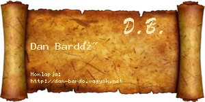Dan Bardó névjegykártya